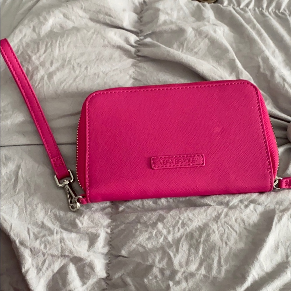 Pink Vera Bradley clutch / hand wrist wallet